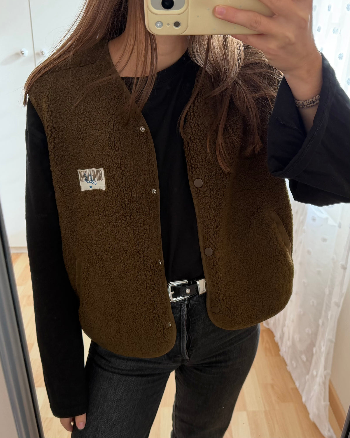 Veste mouton kaki