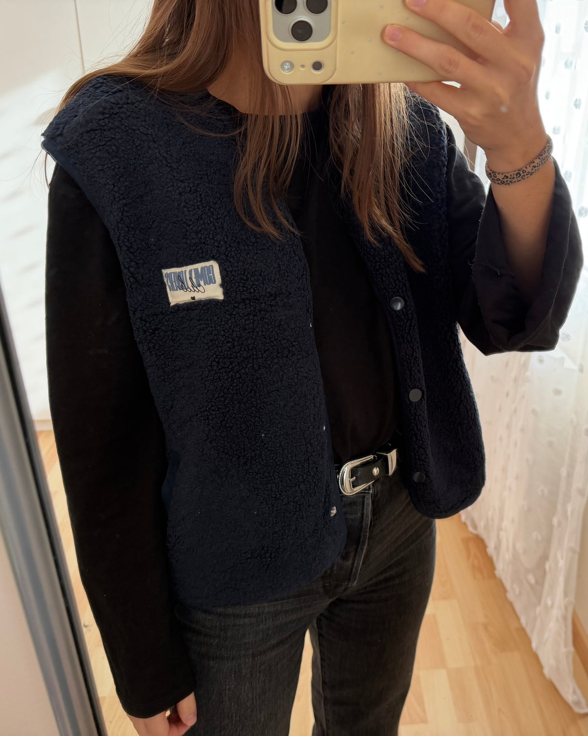 Veste mouton marine