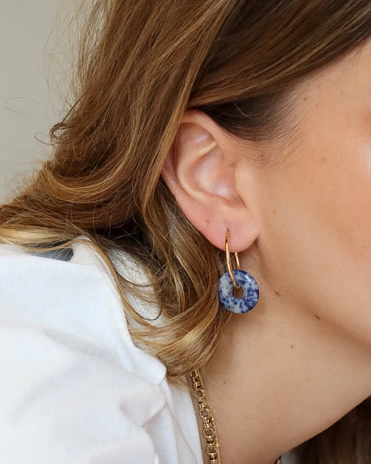 Boucles d'oreilles Sodalite