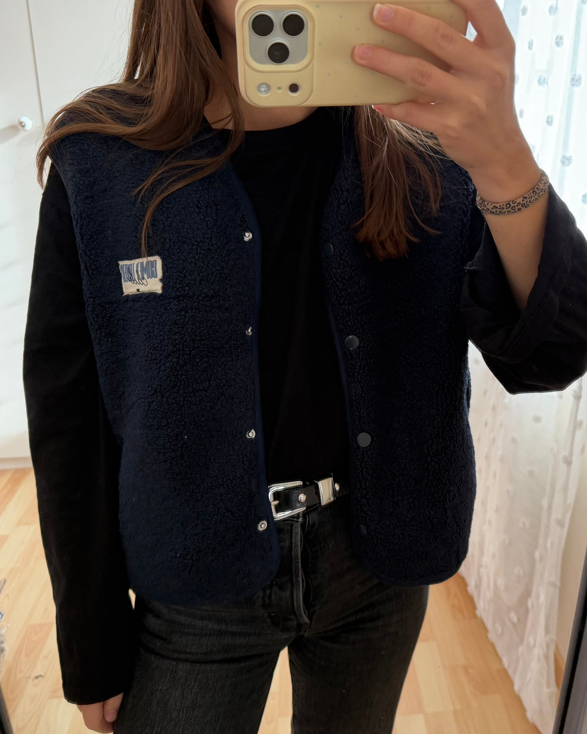 Veste mouton marine