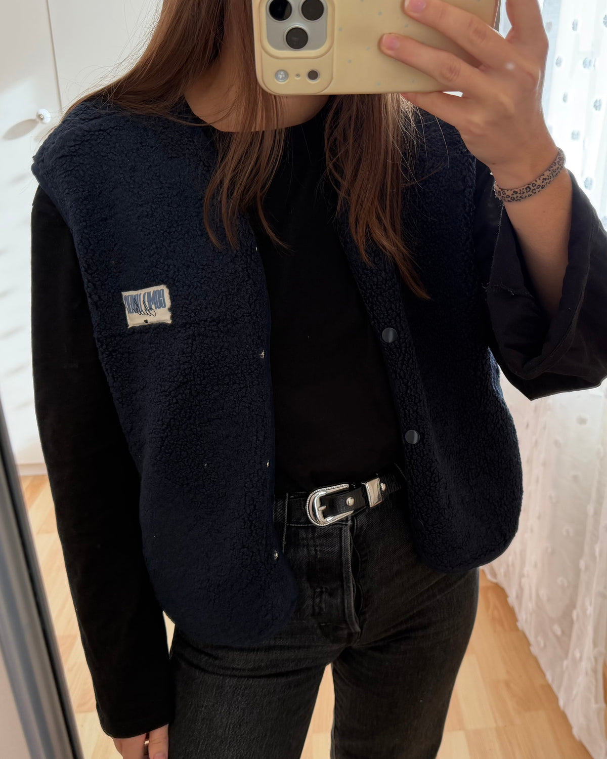 Veste mouton marine