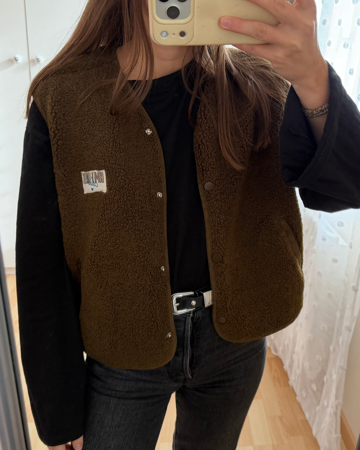 Veste mouton kaki