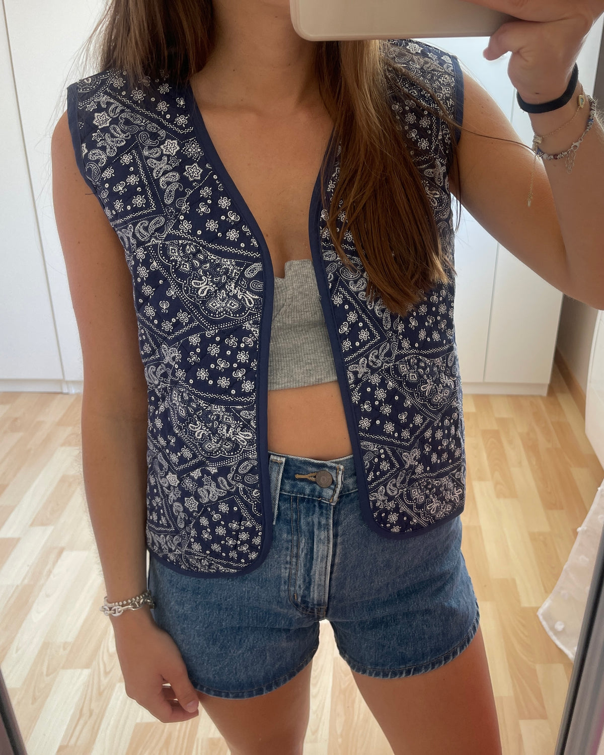 Veste sans manches motifs bandana