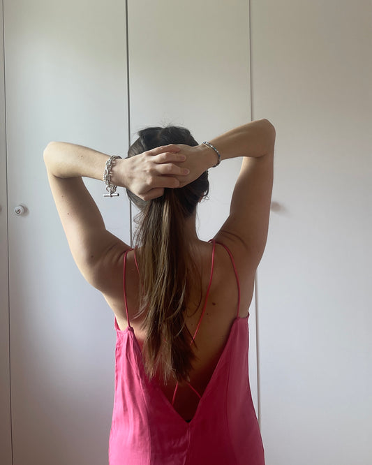 Combinaison dos nu rose