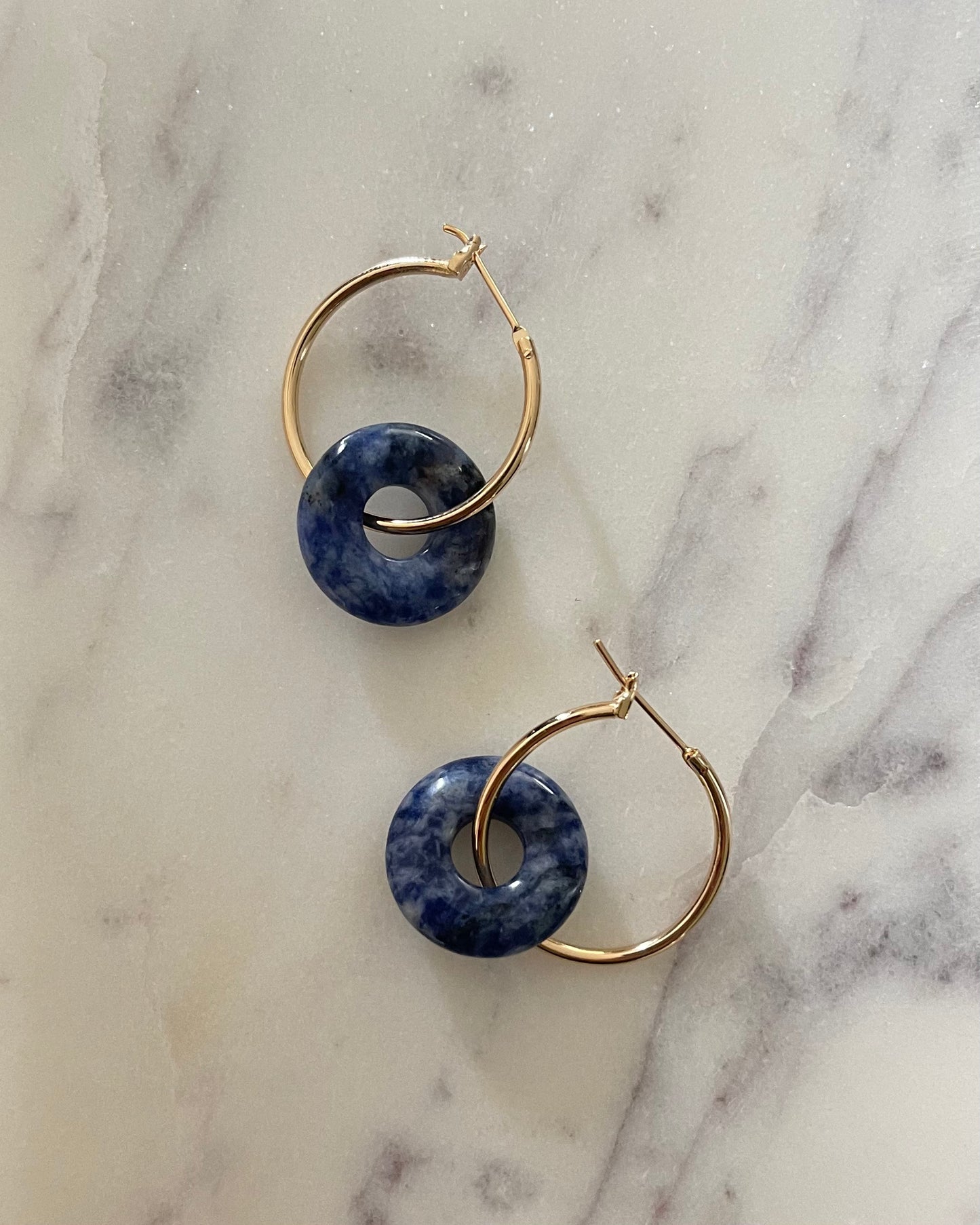 Boucles d'oreilles Sodalite